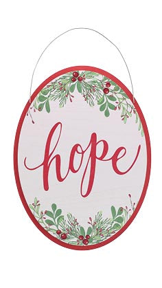 Oval Holly Msg Wall Sign