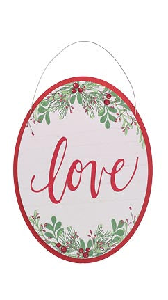 Oval Holly Msg Wall Sign