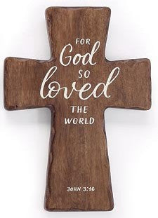 Wood Cross W/ Msg