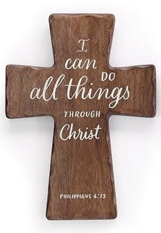 Wood Cross W/ Msg