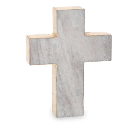 Shelf Sitter Marble Cross