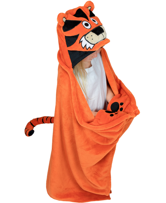 Tiger Kid's Hooded Blanket