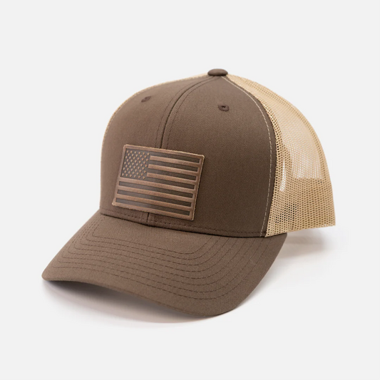 American Flag Hat | Brown/Khaki