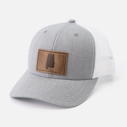 Alabama Silhouette Hat | Heather Gray/White