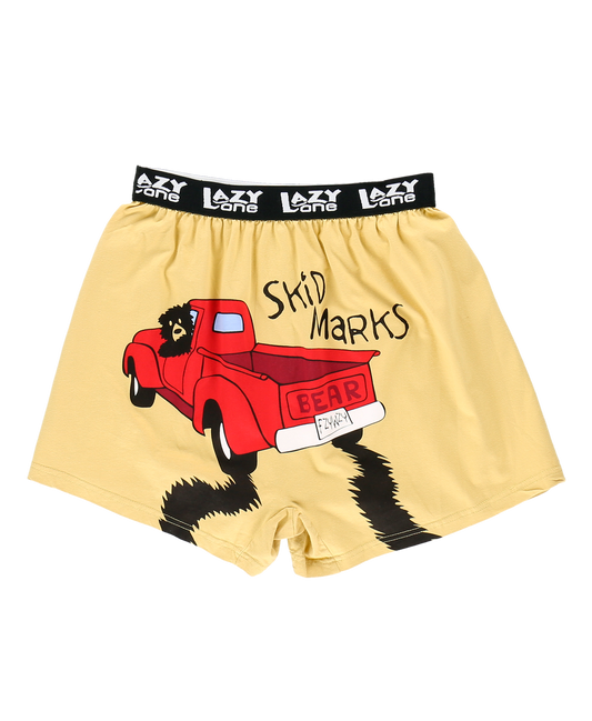 Skid Marks Men's Funny Boxer