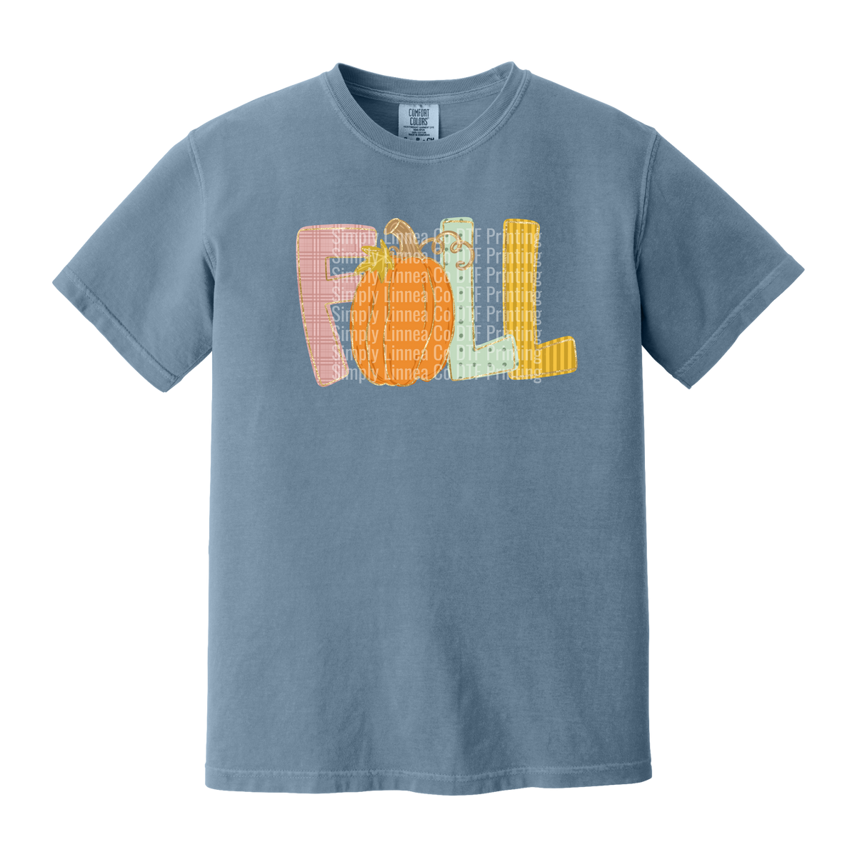 Fall Patchwork Pumpkin T-Shirt (CC)