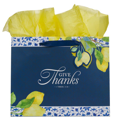 Gift Bag Lg Landscape Give Thanks 1 Thess. 5:18