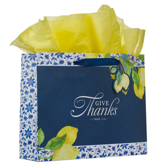 Gift Bag Lg Landscape Give Thanks 1 Thess. 5:18
