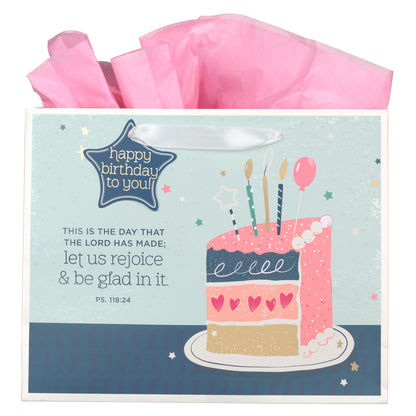 Gift Bag Lg Landscape Rejoice & Be Glad Ps. 118:24