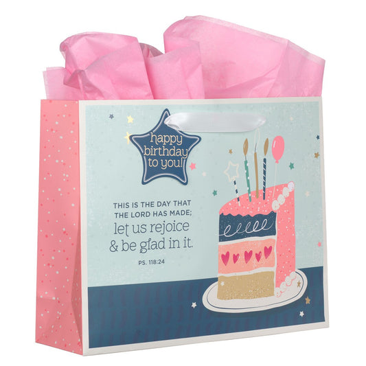 Gift Bag Lg Landscape Rejoice & Be Glad Ps. 118:24