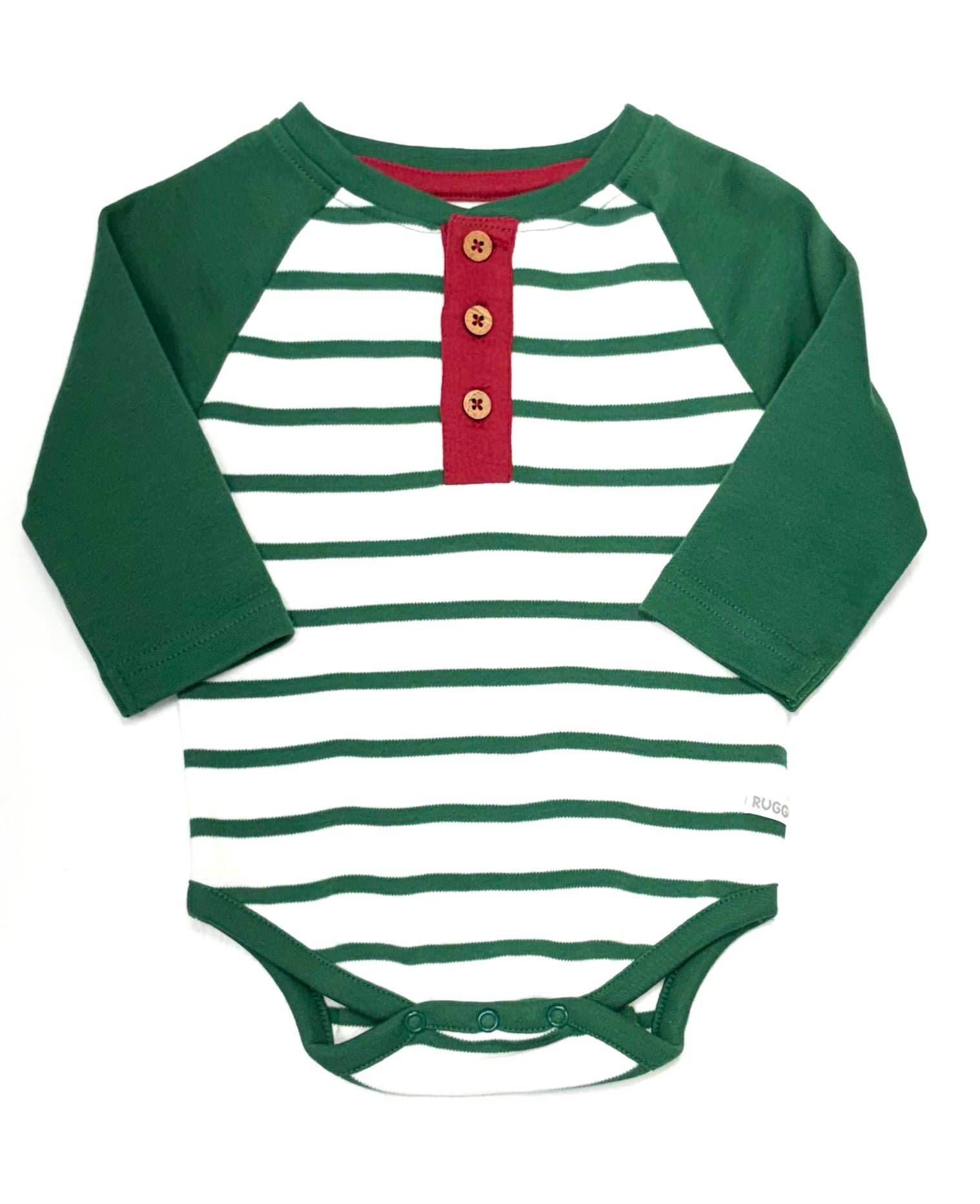 Grn/Wht Striped Bodysuit
