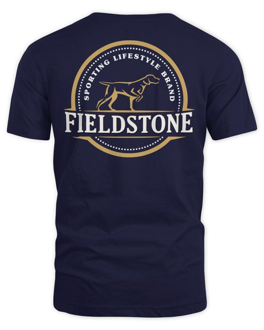 Fieldstone Circle Logo Tee Navy
