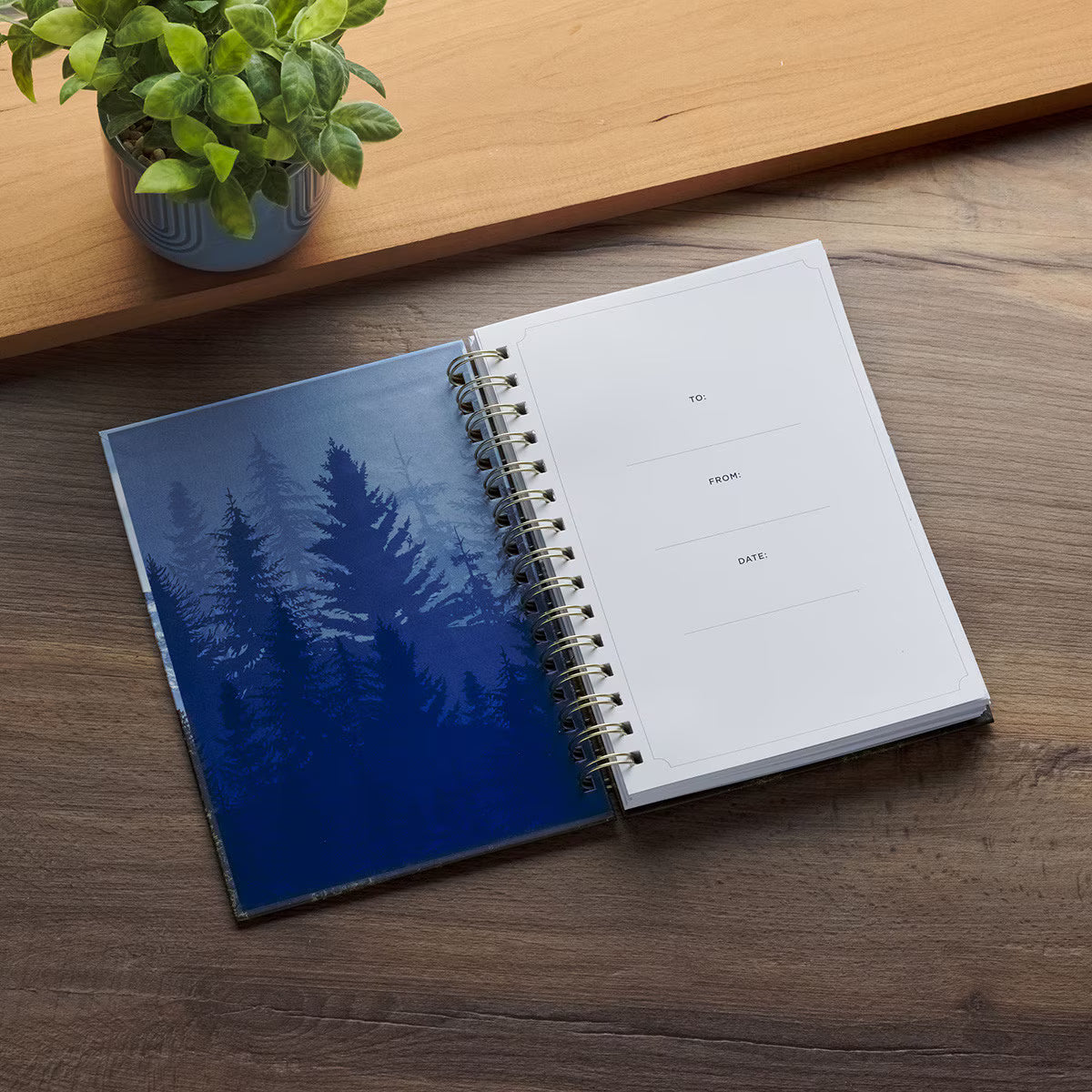 Journal Spiral-Bound Trees Be Strong & Courageous Josh. 1:9