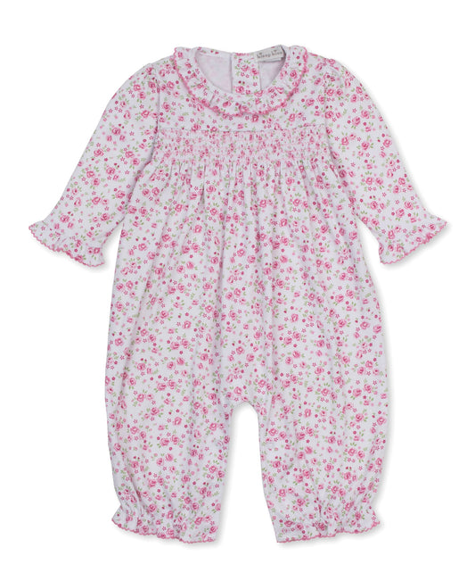 Cottage Roses Pink Print Smocked Playsuit KG814652I_K650 1
