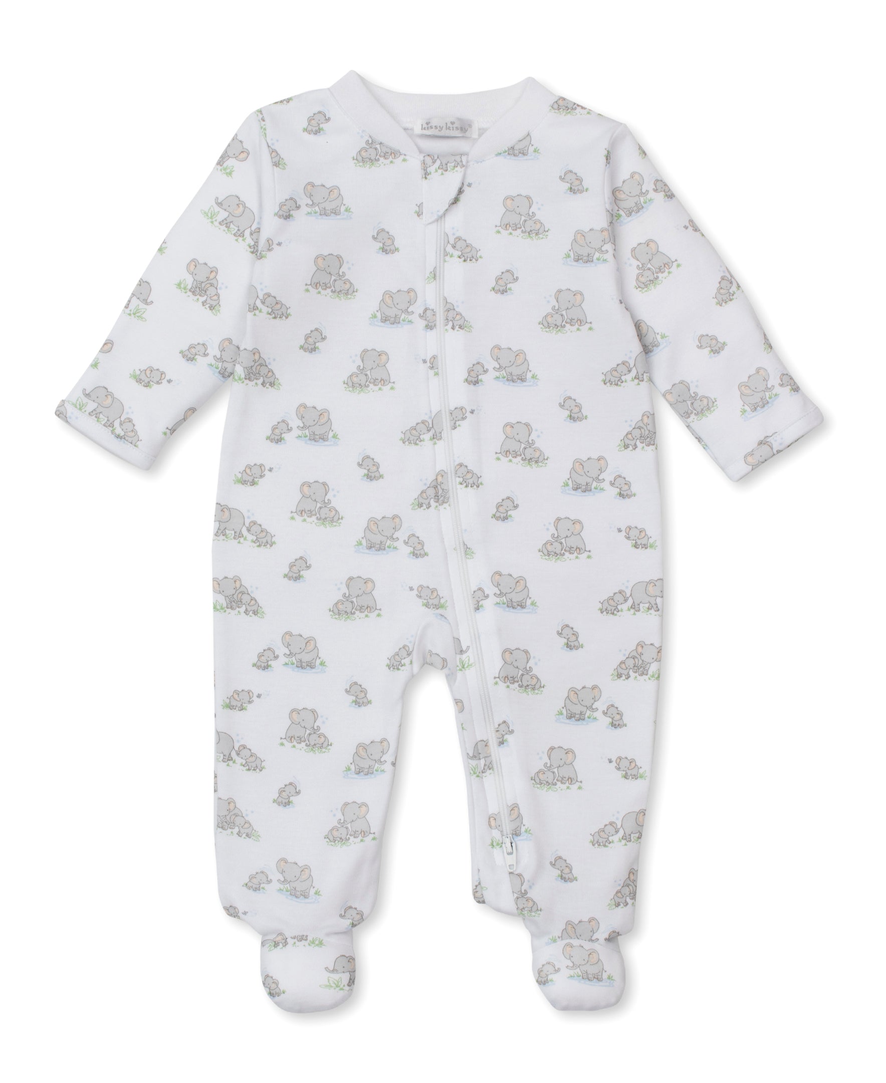 Footie W/Zip Elephant