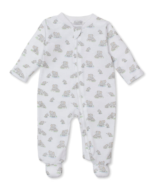 Footie W/Zip Elephant