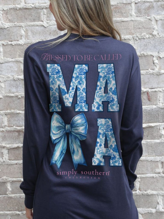T-Shirt | Long Sleeve | Blessed Mama | Mirage
