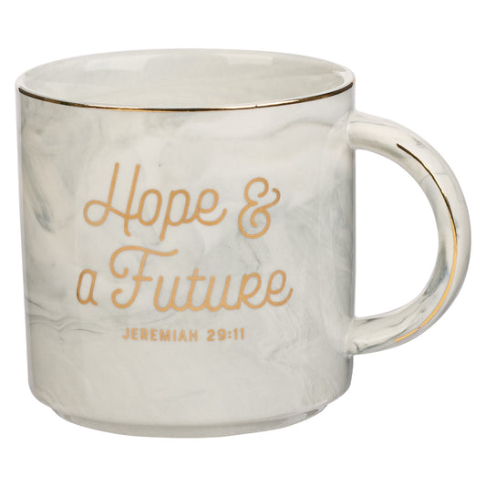 Mug Gray Marbled Hope & A Future