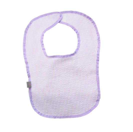 Lilac Seersucker Bib