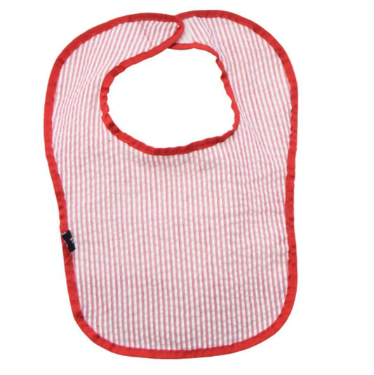 Red Seersucker Bib