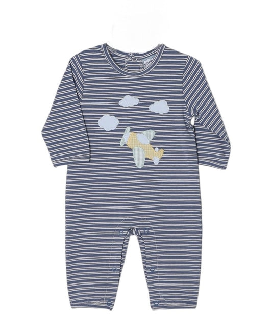 Airplane Applique Boys Romper