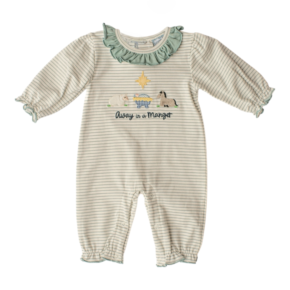 Away In A Manger Girls Romper