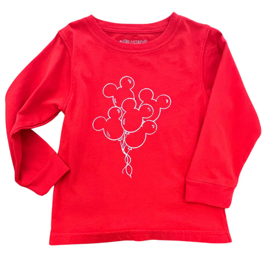 Red Mickey Balloons T-shirt