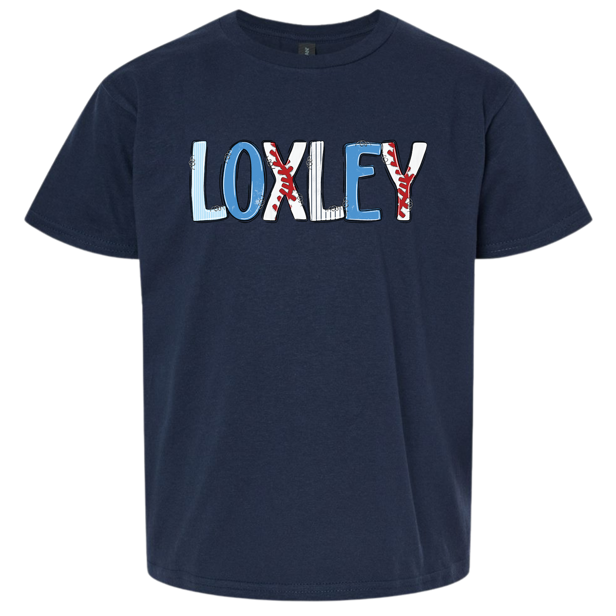 Loxley Baseball Letters Youth T-Shirt