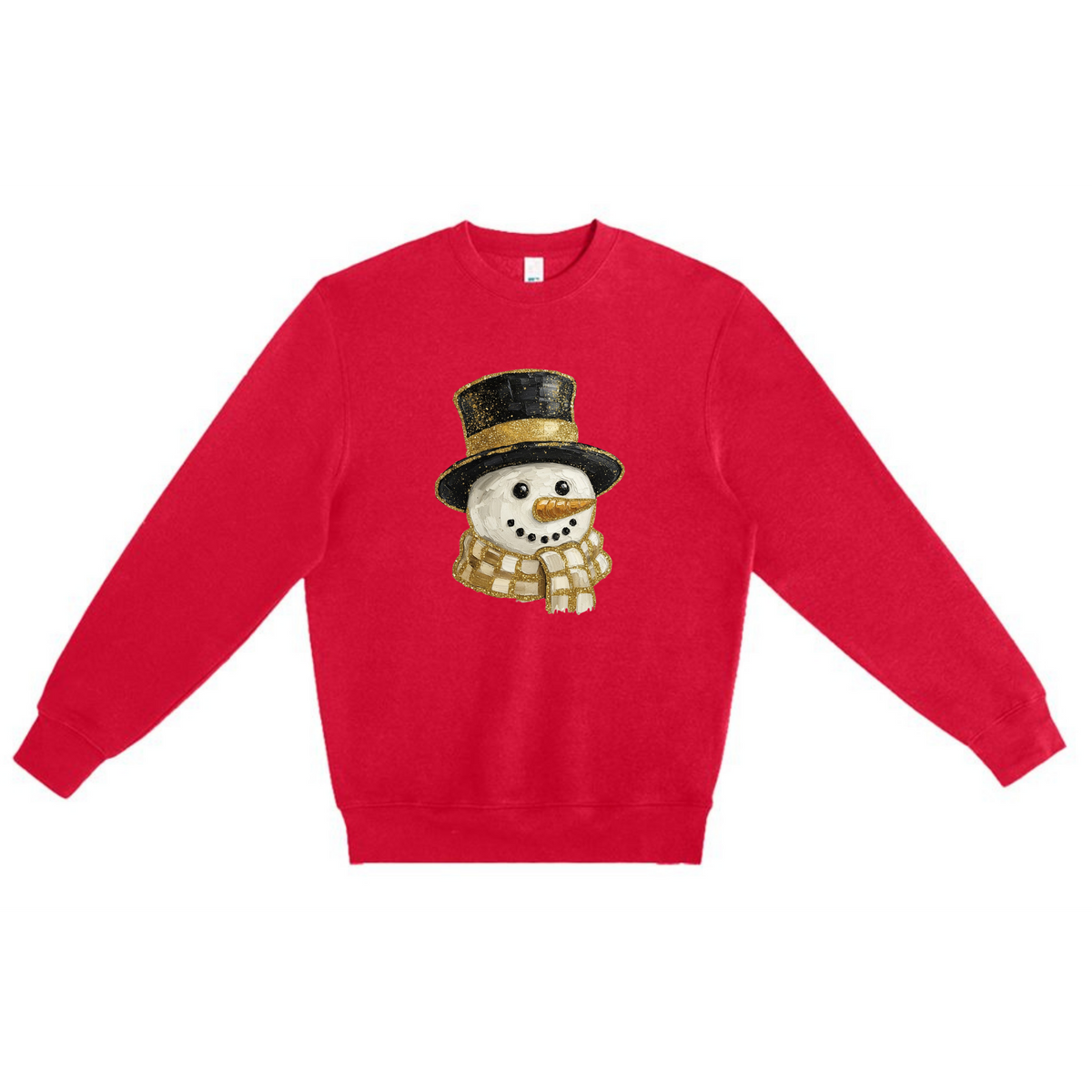 Golden Glitter Snowman Sweatshirt