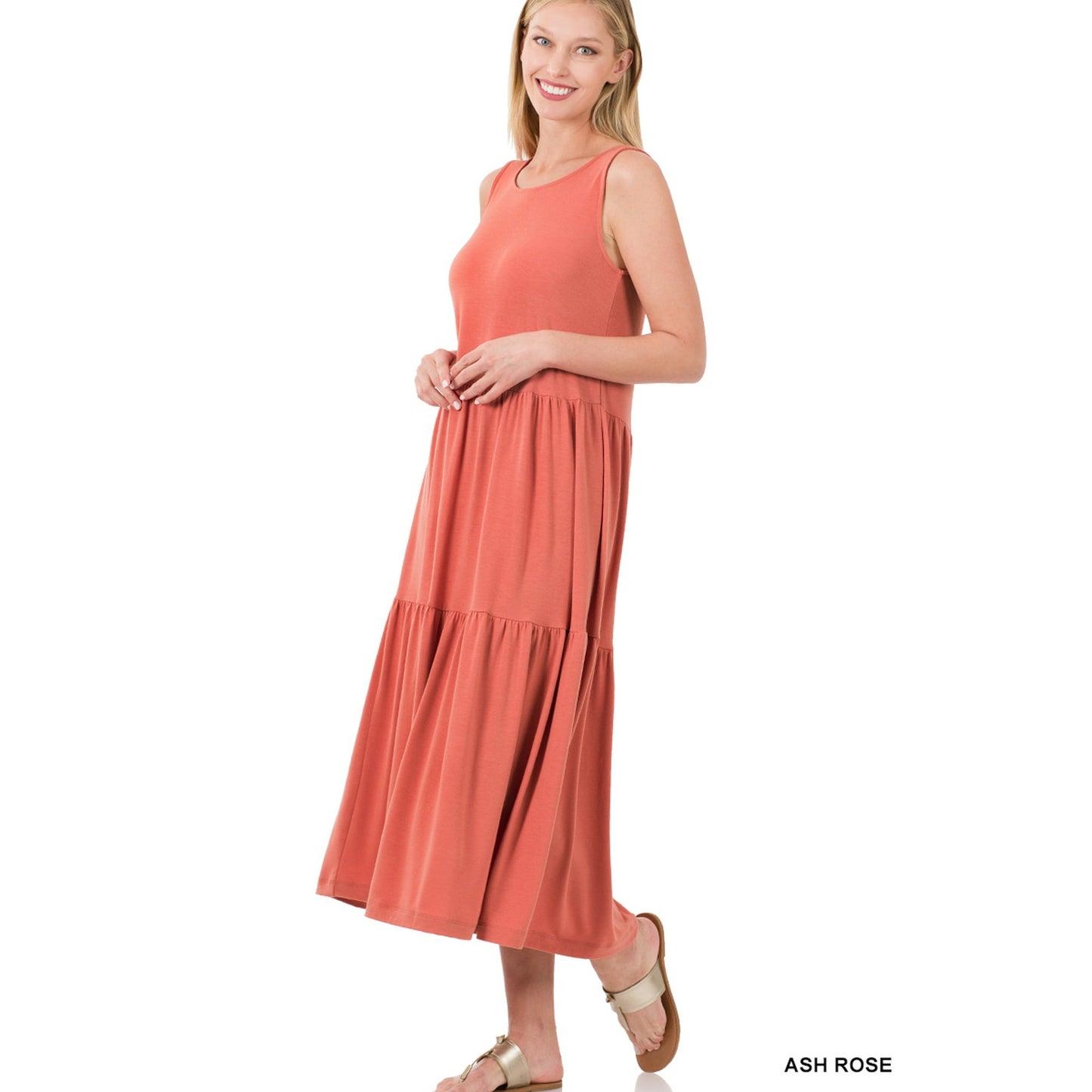 Sleeveless Tiered Maxi Dress