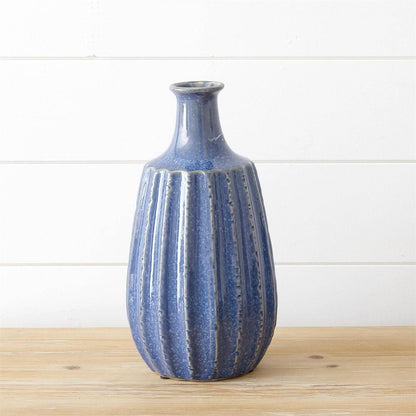 Ceramic Vase - Nautical Blue, Lg