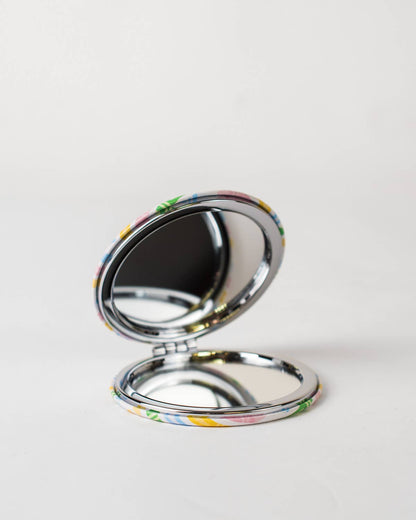 Back to School Pocket Mirror   White/Multi   2.75"