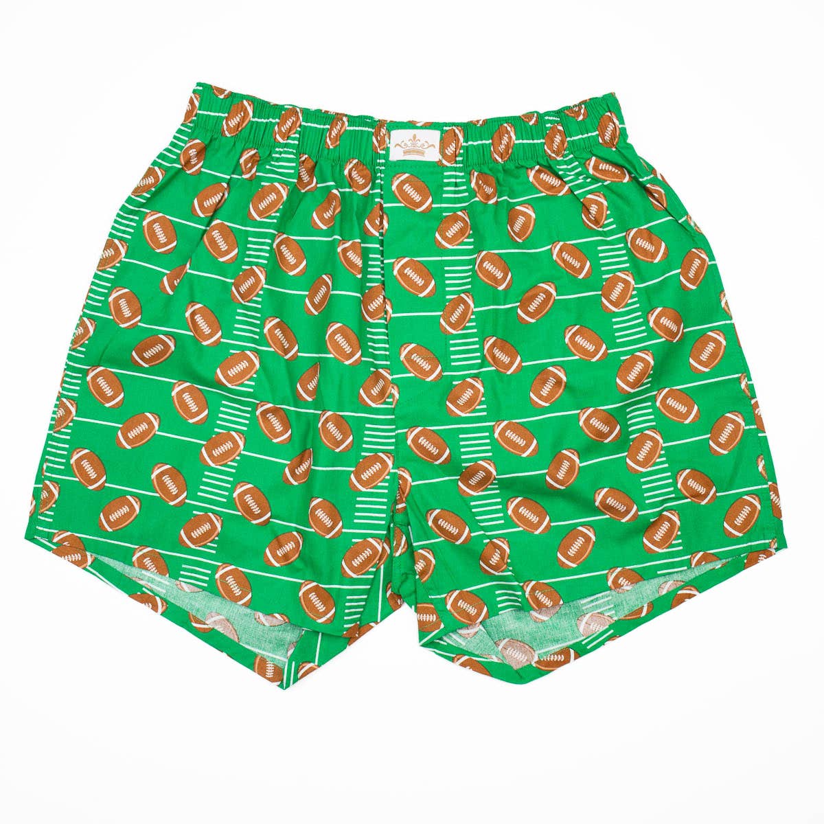 Men's Football Boxers   Green/Brown