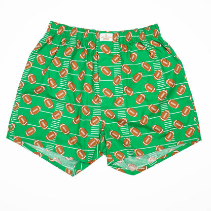 Men's Football Boxers   Green/Brown