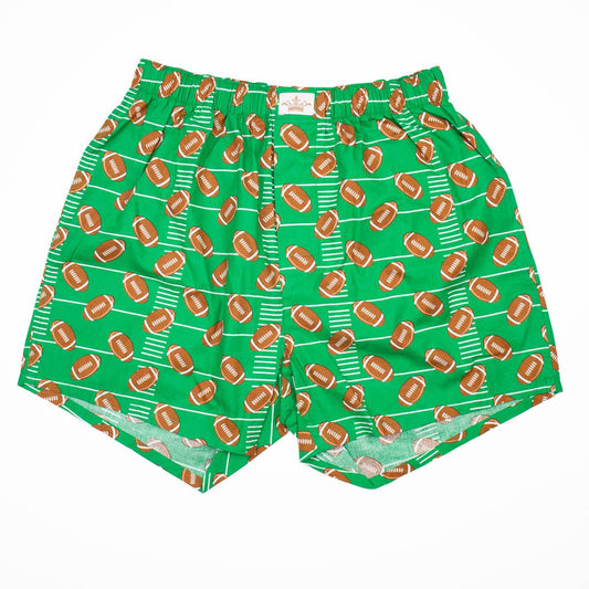 Men's Football Boxers   Green/Brown