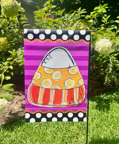 Garden Flag: A Candy Corn Halloween