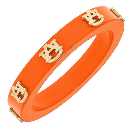 Auburn Tigers Resin Logo Bangle in Burnt Orange