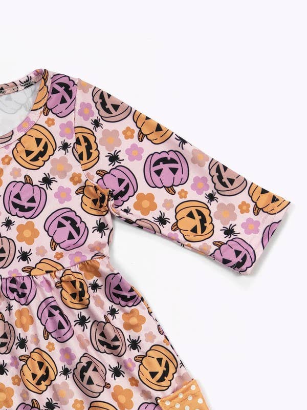 Jack O Lantern Girls Dress Halloween