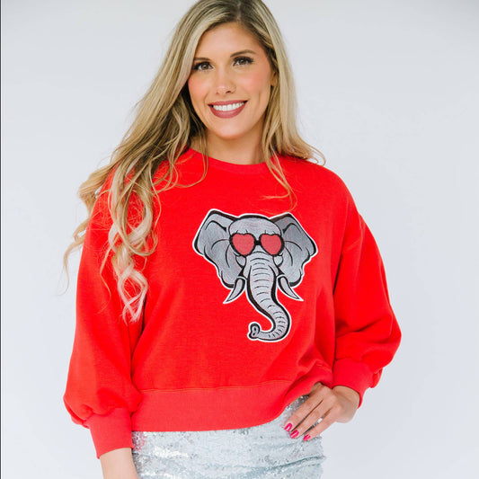 Sweatshirt Millie Crimson Elephant