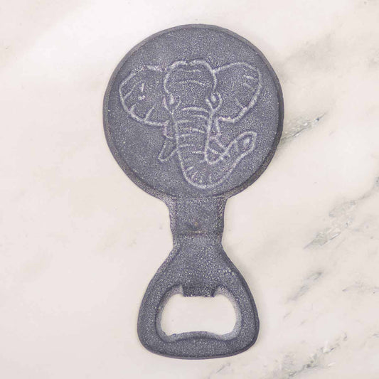 Elephant Bottle Opener   Antique Gray    2.5x4.5