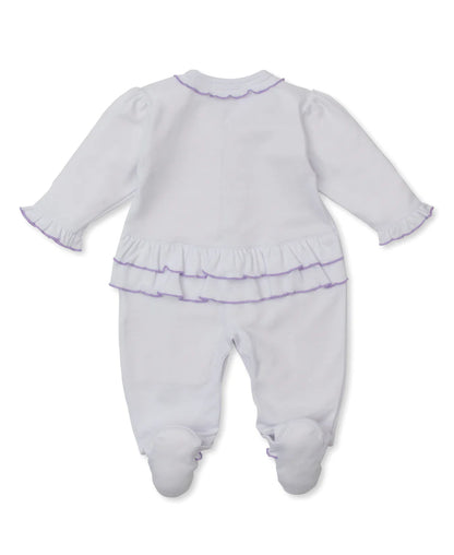 Lilac Roses Footie W/ Hat Set