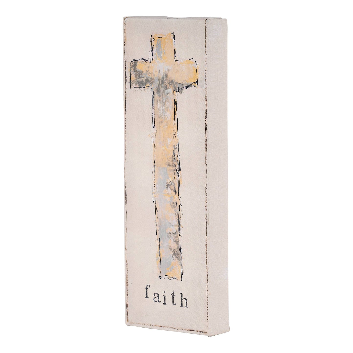 Faith Gold Cross Canvas