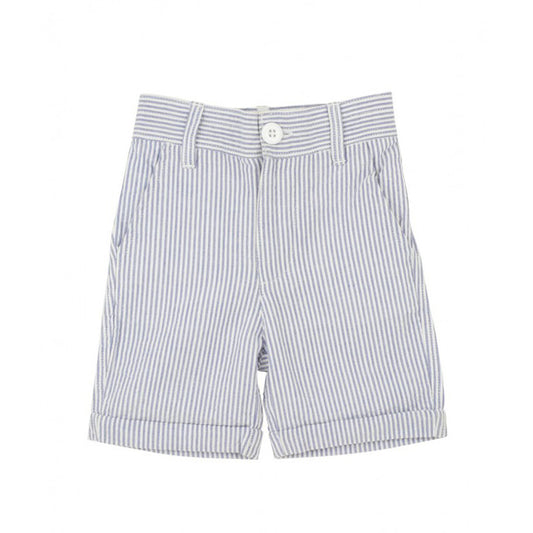 Blue Seersucker Shorts