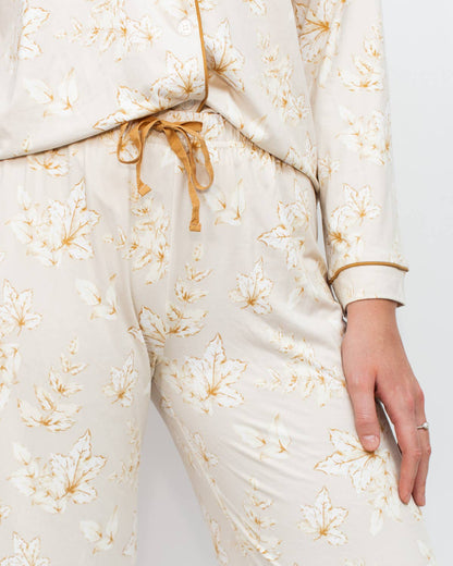 Harvest Toile Sleep Pants   Turtledove/Cream