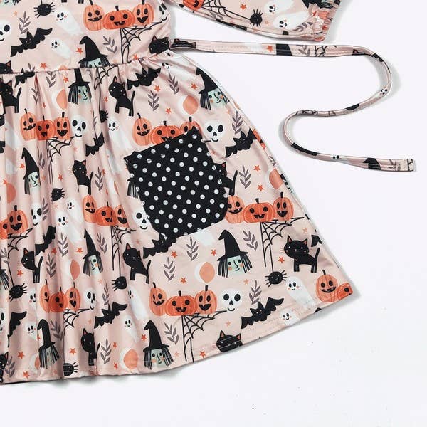 Bats & Black Cats Girls Dress Halloween