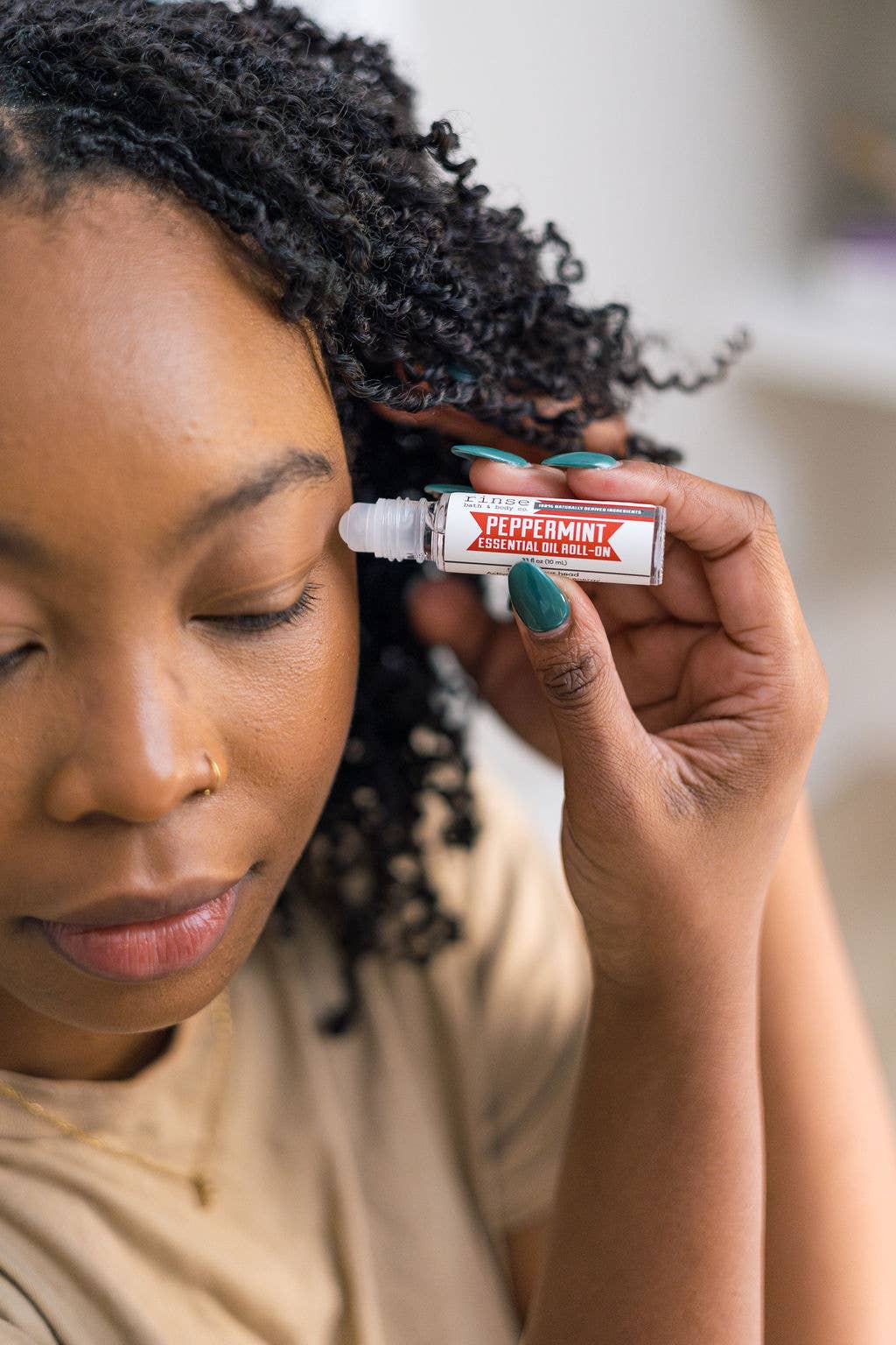 Rinse Peppermint Roll-On | Headache Relief | Squalane Carrier Oil