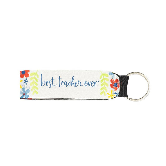 Best Teacher Ever Wristlet Keychain