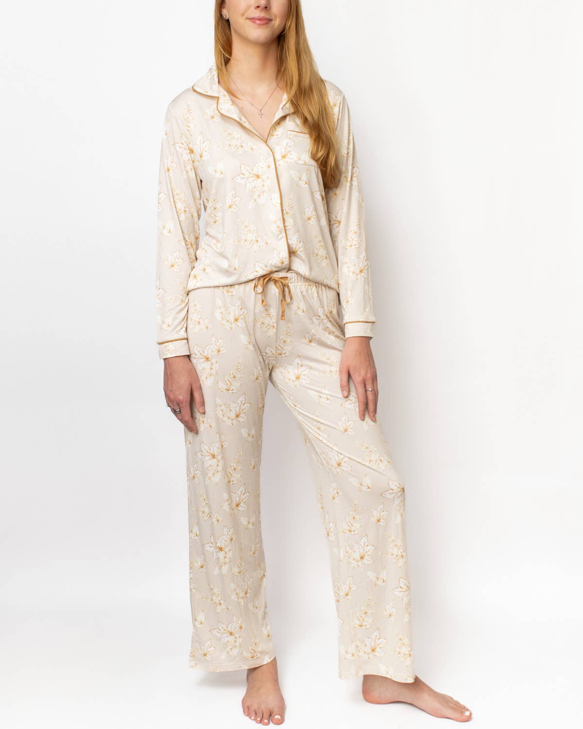 Harvest Toile Sleep Pants   Turtledove/Cream