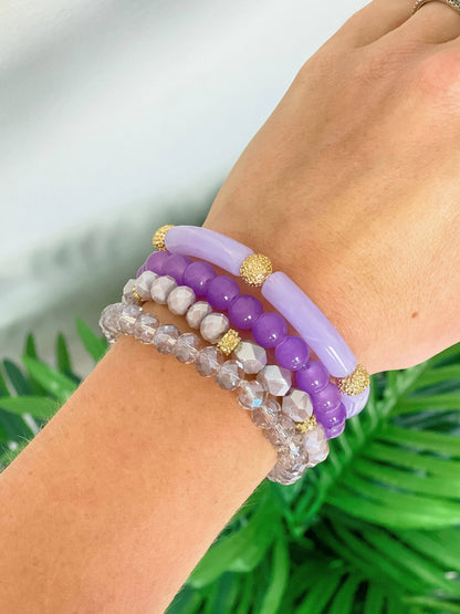 Tube Beaded Multi Bracelet Stacks