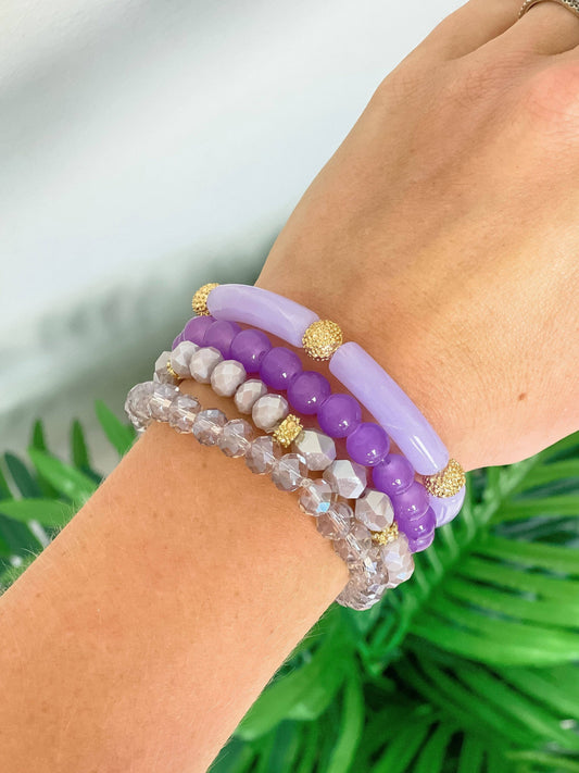 Tube Beaded Multi Bracelet Stacks
